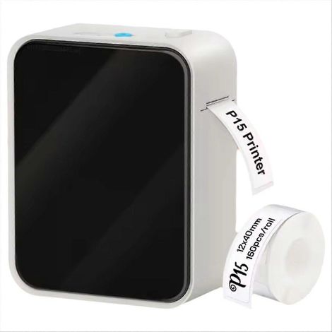 P15 Mini Bluetooth-Etikettendrucker, ähnlich den Modellen D11, D110 und D101. Tragbarer Thermodrucker P15, ideal für DIY-Projekte (weiß). (1/5)