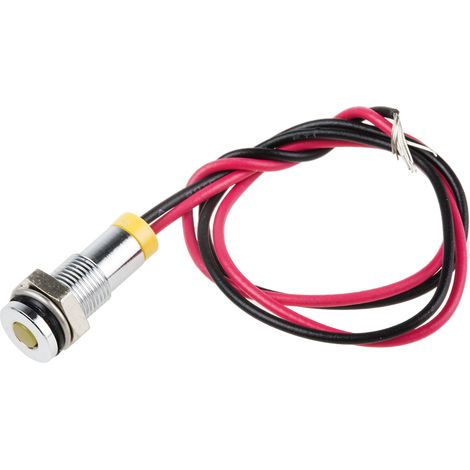 Voyant LED lumineux Jaune RS PRO, dia. 6mm, 2V c.c., taille de la lampe 3 mm, IP67 ( Prix pour 1 )