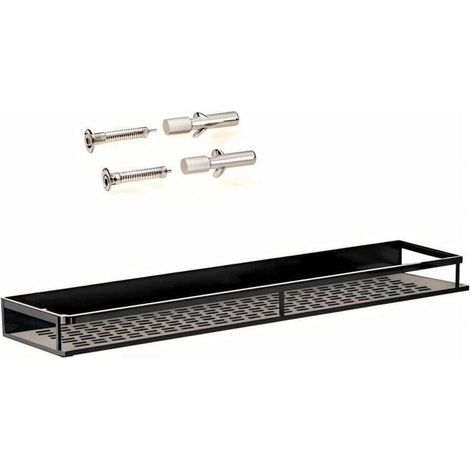 Stainless steel bathroom shelf 1 pc black 50cm. (1/5)