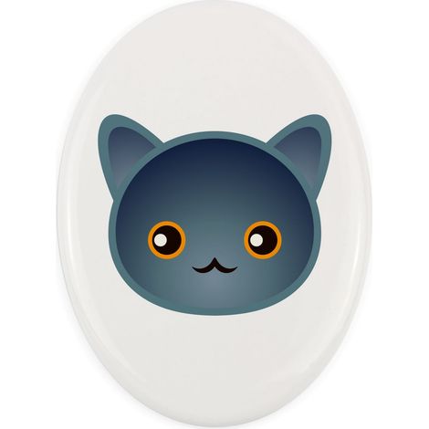 Chartreux - lapide in ceramica con grafica e iscrizione di Art-Dog (1/4)