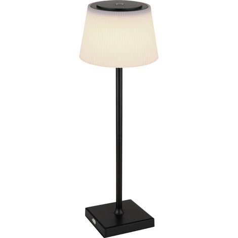Lampe de chevet LED noir mat IP44 à intensité variable 3 000-5 000 K, variateur tactile