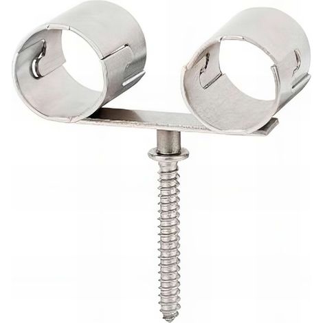 50 colliers doubles M5 Inox A2 D. 22 mm