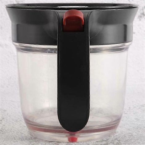Séparateur d'huile et verre doseur de 1000 ml avec couvercle à clapet pour sauces et autres liquides gras. (1/4)