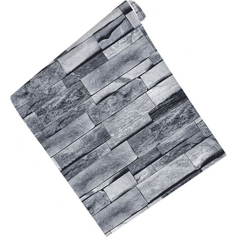 Papier peint autocollant 3D effet brique vintage de 6 m (19,69 pi) pour maison ou restaurant. (1/5)