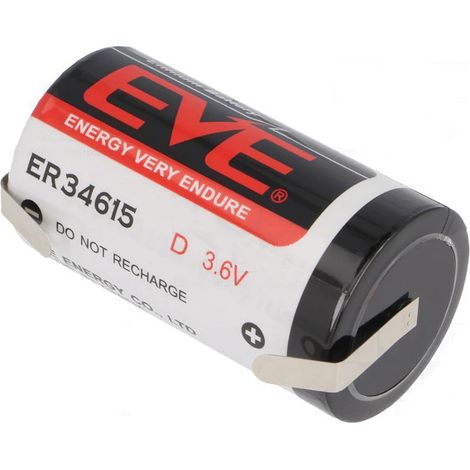 Pila Litio Er34615 3,6v 19000mah Con Terminales Planos Soldar Er34615cnr