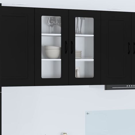 vidaXL Pannello lavastoviglie Kalmar Nero 80 x 31 x 80 cm
