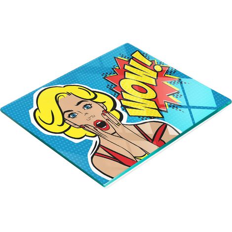 Planche décorative en verre avec motifs pour présenter des amuse-gueules 60 x 52 cm (1/5)