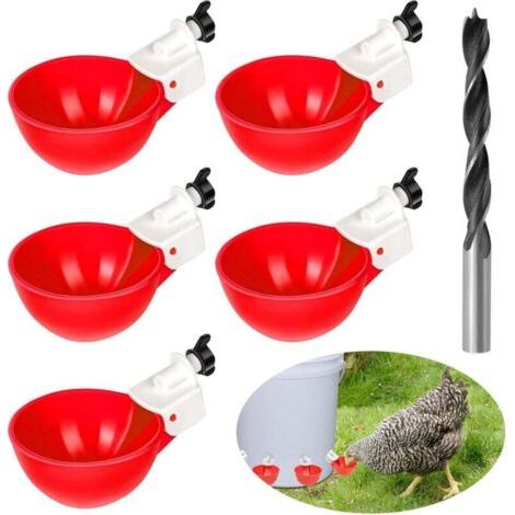 BUNTHAUS PA 5-teiliges automatisches Tränke-Set zum Selbermachen, Hühnertränke, Hühnertränke mit Lochsäge für Küken, Enten, Gänse, Truthähne oder Kaninchen (1/4)