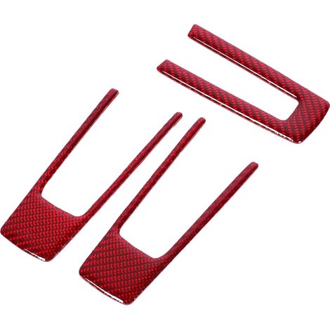 Lot de 3 autocollants pour cadre de volant, en fibre de carbone, avec cache-boutons, compatibles avec Ford Mustang 09-13 (1/5)