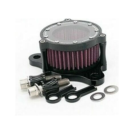 Kit Filtre D'admission Air - Boîtier Aluminium Noir CNC - Pour Harley Sportster XL 883 1200 Iron 48 - 1991 À 2016 - 1 Pièce (1/5)