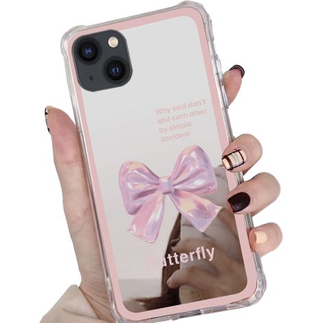 1 Coque souple TPU, renforts coins antichoc, motifs miroir, découpes précises, compatible iPhone 13 (1/5)