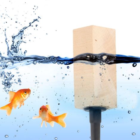 Lot de 2 diffuseurs d'air en pierre à bulles en bois naturel pour aquarium (1/5)