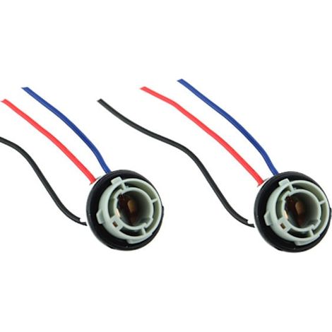 Fassung für Halogen-LED-Lampe Bay15d 1157 p21/5w (2er-Pack, schwarz) (1/4)