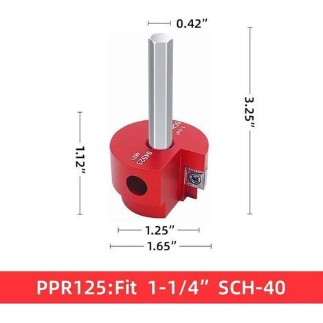 Alésoir de tuyau en PVC, lame équilibrée - Kit d'outils de plomberie pour plomberie en PVC, CPVC et ABS (1-1/4”) (1/3)