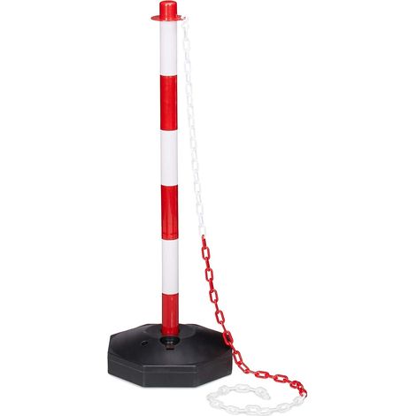 Barriera fermaparcheggio e montante barriera bianca e rossa 1300023103
