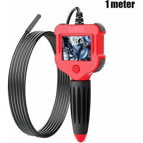 Endoscope industriel avec écran de 2,4 pouces, étanche et à large champ de vision pour l'inspection automobile, de la climatisation et des moteurs, 1 m - 1 m (1/4)