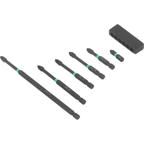6-teiliges PH2-Schraubendreher-Bit-Set aus S2-Stahl, starker magnetischer Kreuzschlitzschraubendreher für elektrische Bohrmaschinen (1/5)