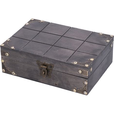 Boîte de rangement pour bijoux, accessoires de photographie rétro avec serrure à code, pour documents de bureau (1/5)
