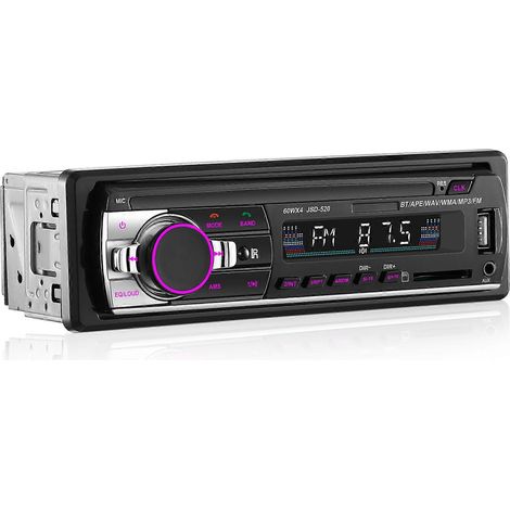 autoradio MP3 mains libres avec radio FM, port USB et assistance vocale-18.8X6X5.8CM-Black