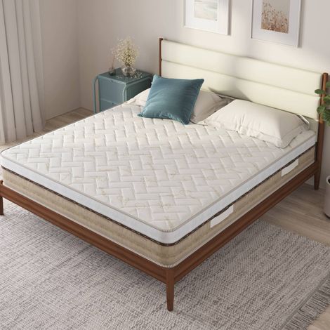 Dmora - Quadratische und halbe Matratze Ddaffar, Memory Foam-Matratze, ergonomische Matratze, Taschenfederkernmatratze, 100 % Made in Italy, 120 x 200 x 25 cm (1/5)