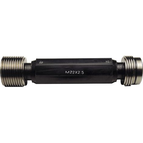 Tampone filettato metrico 6h doppio passa non passa m10x1.25 Fervi t04910x1.25