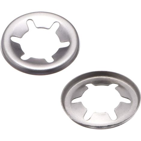 Rondelle de Blocage M10 x 19mm Rondelle de Verrouillage Interne Dent Étoile Inox Acier Pousser verrou Rondelle V Clips Attache 100pcs