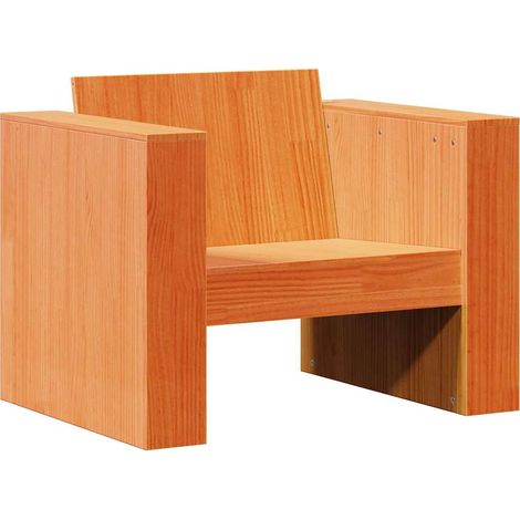 Maison Exclusive - Sofá de jardín madera maciza de pino marrón ce (1/5)