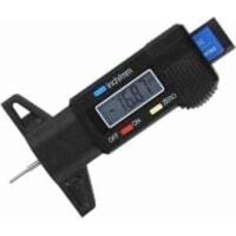 Jauge de profondeur de pneu numérique , Jauge de profondeur de bande de roulement de pneu à étrier, jauge métrique/impériale LCD 0-25 mm, sans batterie, camion fourgon de moto General Motors