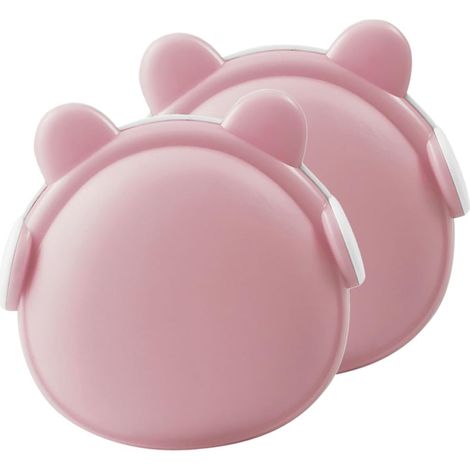 Veilleuse à Brancher LED Abat-jour Rose pour Chambre D'garçon et Filles Capteur Lumineux, Protection des Yeux, Facile à Appliquer, Lot de 2 Pièces pour Toilettes et Chambre