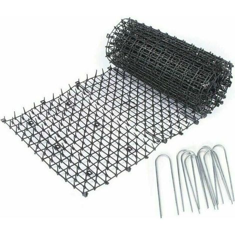 Anti-Chat Avec Pointes, Chien Chat Scat Mat Canapé Meubles Protection Cat Scat Spike Mat Cat Repellent Mat Tapis 4M noir (1/5)