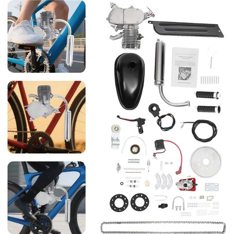 Kit Moteur à Essence pour Vélo, 100cc, Moteur 2 Temps, Vitesse Maximale 28 mi/h, Réservoir de Carburant 0,53 gal, Système d'Allumage CDI (1/5)