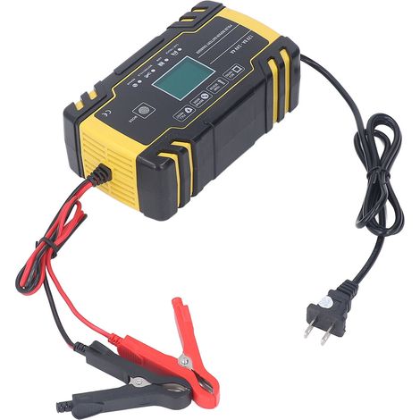 Vollautomatisches 12V/24V-Autobatterieladegerät, intelligentes Ladegerät (12V 8A/24V 4A), US-Stecker (100–240V). (1/5)