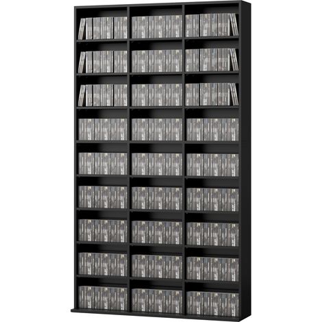 HOMCOM Mobile DVD 9 Ripiani, 27 Scomparti, 835 CD, 500 DVD (1/5)