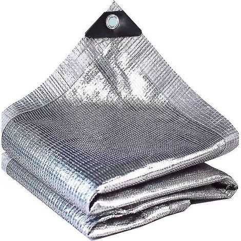 Filet d'ombrage décoratif extérieur, argenté, filet d'ombrage pour serre, toile d'ombrage en aluminium réfléchissant à 99 %, voile d'ombrage pour terrasse, jardin, abri de voiture, etc. (1/5)