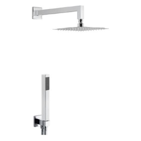 QUADRO Doccetta ABS 1 Getto Con Ugelli Anticalcare – Misura Soffione 25 cm