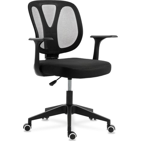 Silla de Oficina Ergonómica Venecia Giratoria Asiento Acolchado Altura Regulable Negro LA SILLA ESPAÑOLA (1/5)