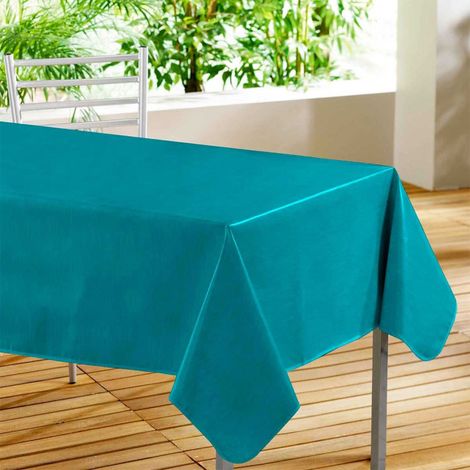 Nappe Toile Cirée "Declino" 140x240cm Bleu (1/2)