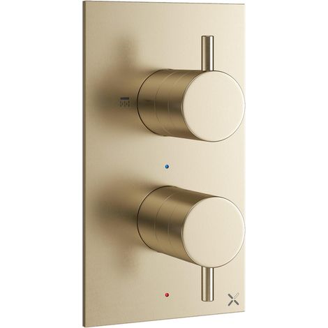 Robinet de douche Crosswater MPRO - encastré - vertical - laiton brossé