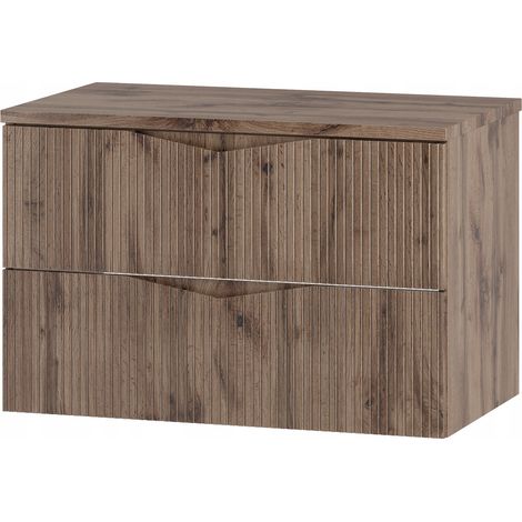 Meuble sous-vasque 80cm plan de toilette Tao Bois (1/5)