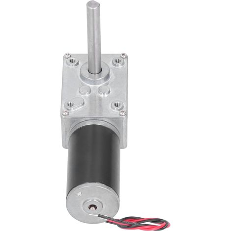 Moteur à engrenages auto-bloquant 24V DC, réducteur compact 160 tr/min, boîtier de transmission à vis sans fin pour automatismes, bricolage, portails, équipements. (1/5)