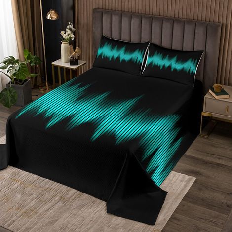 Teck Ombre Dessus de Lit 260x240 Garçons Lignes Géométriques Couvre-Lit Filles Enfants Moderne Art Abstrait Couverture de Lit Teck Dégradé Mode 3D Literie Esthétique Triple Spirale Décoration Literie (1/5)