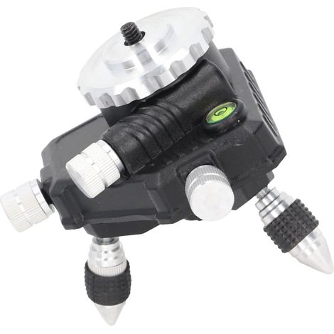 Embout de réglage de niveau, adaptateur rotatif à 360° avec réglage fin pour connecteur de trépied de nivellement laser (1/5)