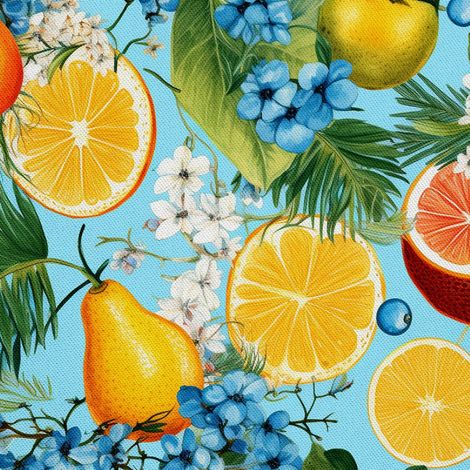 Tissu d'ameublement extérieur Oxford - Motif fruits  DX6033 (1/5)