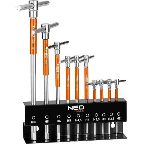 Neo Steckschlüsselsatz 10 Teile CRV-Stahl