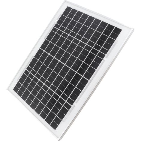 Panneau Solaire Monocristallin 10W 18V Pré-percé Étanche pour Éclairage Hors Réseau Extérieur (1/5)