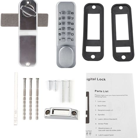 1 - Serrure codée par sécurité commode de mot de passe d'alliage de zinc de porte de came de combinaison de code de 11 chiffres