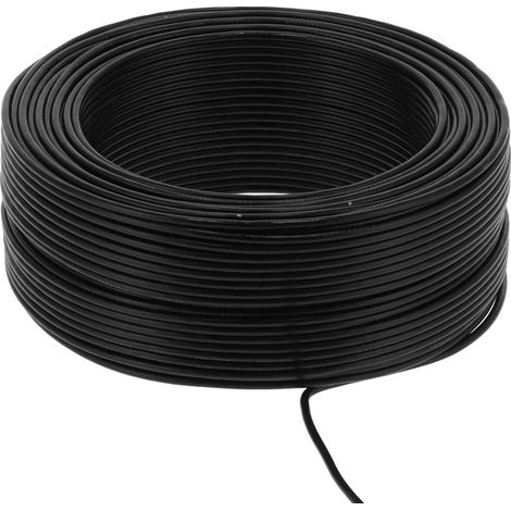 Kupfer-PVC-isoliertes Kabel, 19-adrig, elektrischer Draht BVR-1x2,5, 100 Meter, schwarz, AC 450 V (1/5)