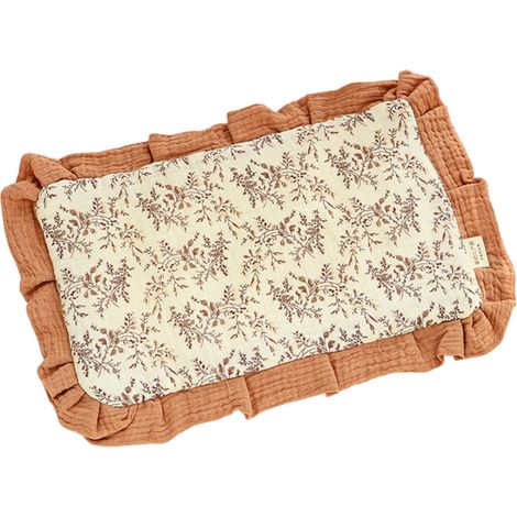 Oreiller en coton respirant doux et respirant pour nouveau-nés Appui-tête confortable Accessoire de chambre d'enfant (1/5)