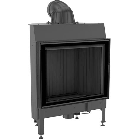 Kamineinsatz aus Stahl KRATKI NADIA 13 kW Ø 200 schwarz Verkleidung (1/5)