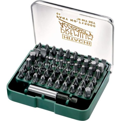 Hikoki 715000 61 Piece Screwdriver Bit Set 25mm Bits with Case and Bit Holder